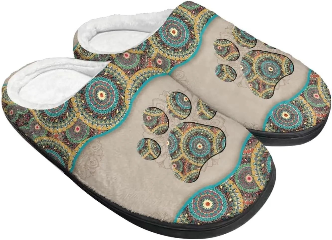 Flashideas Slippers for Women Men Soft Fluffy Warm Home Non-Slip Couple Style Casual Slippers