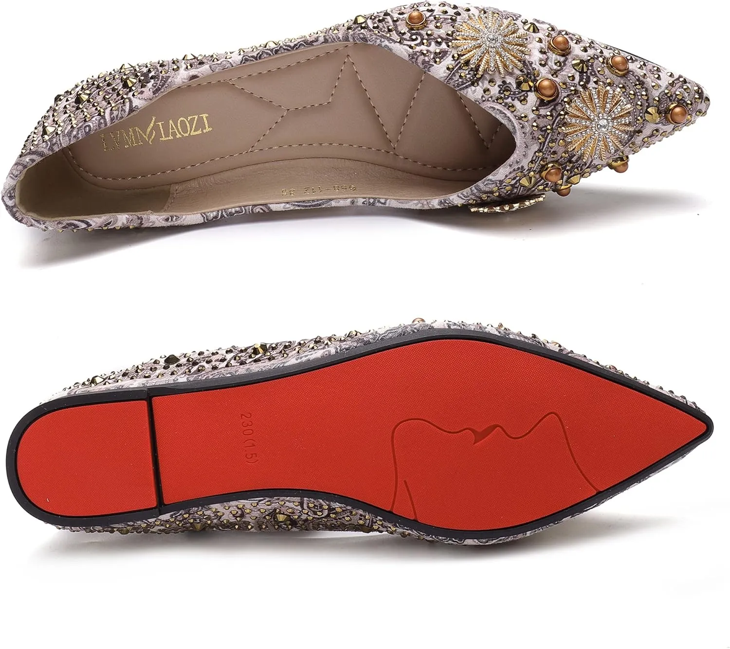 Flats for Women Pointed Toe Fashion Wedding Shoes Work Casual Slip-On Dress Shoes Women Comfortable Dressy Flat