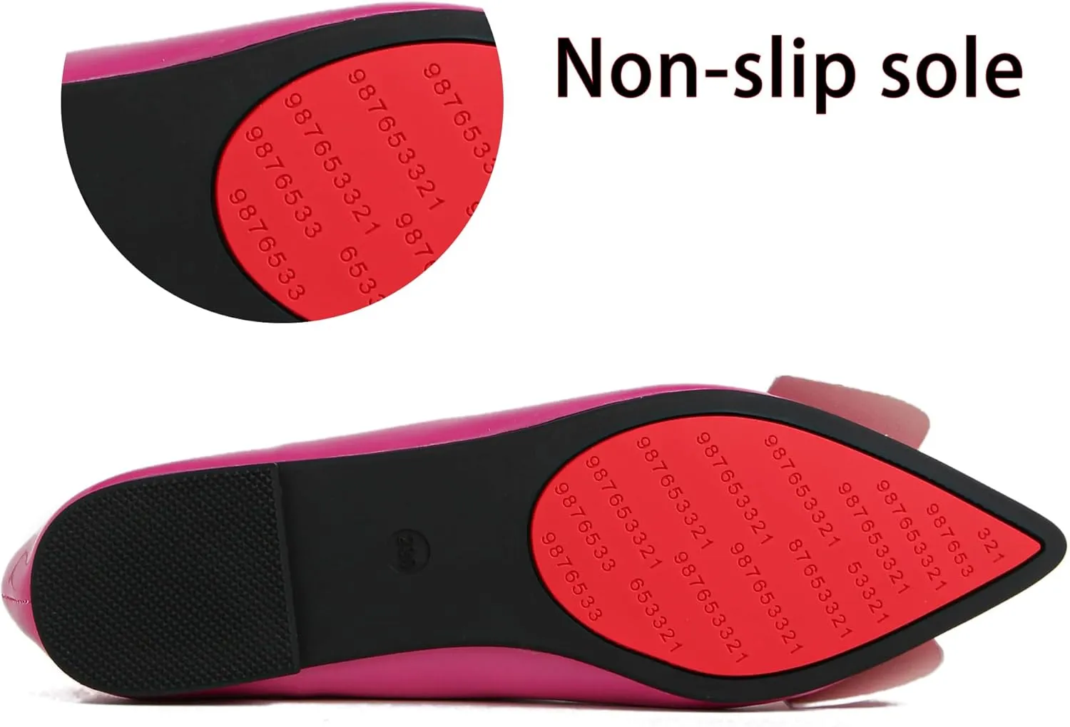 Flats Shoes Women Leather Comfortable Pointed Toe Dress Shoes Bow Memory Foam Insole Slip on Work Flats for Women