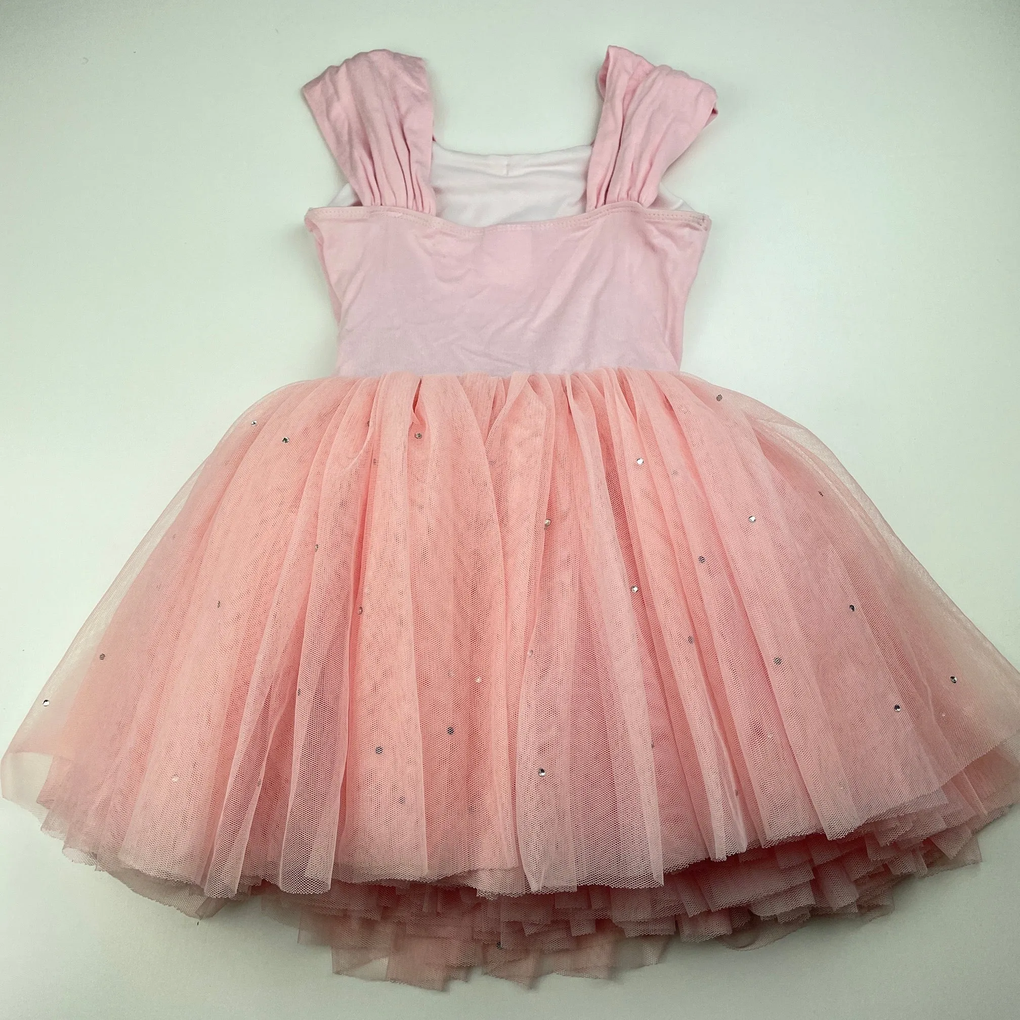 Flo pink ballet / dance leotard dress, size 6, Pre-loved