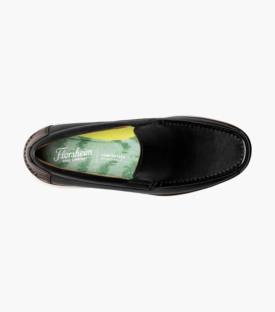 Florsheim Men's Tropics Moc Toe Venetian Slip On Black Multi
