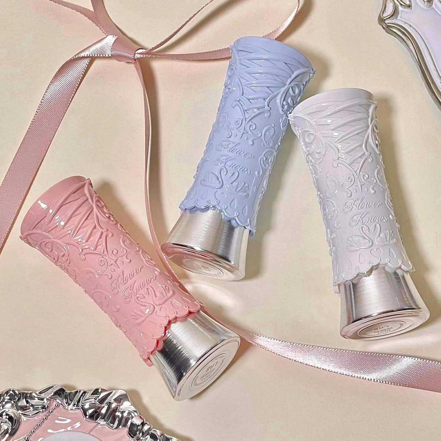 Flower Knows Swan Ballet Shine Lipstick,Hydrating Solid Lip Gloss,Moisturizing Nude peachy Tinted Lip Balm-Long Lasting Lip Gloss in Balm for Girls&Women,Vegan & Cruelty-Free(B03 Sweet Heart)