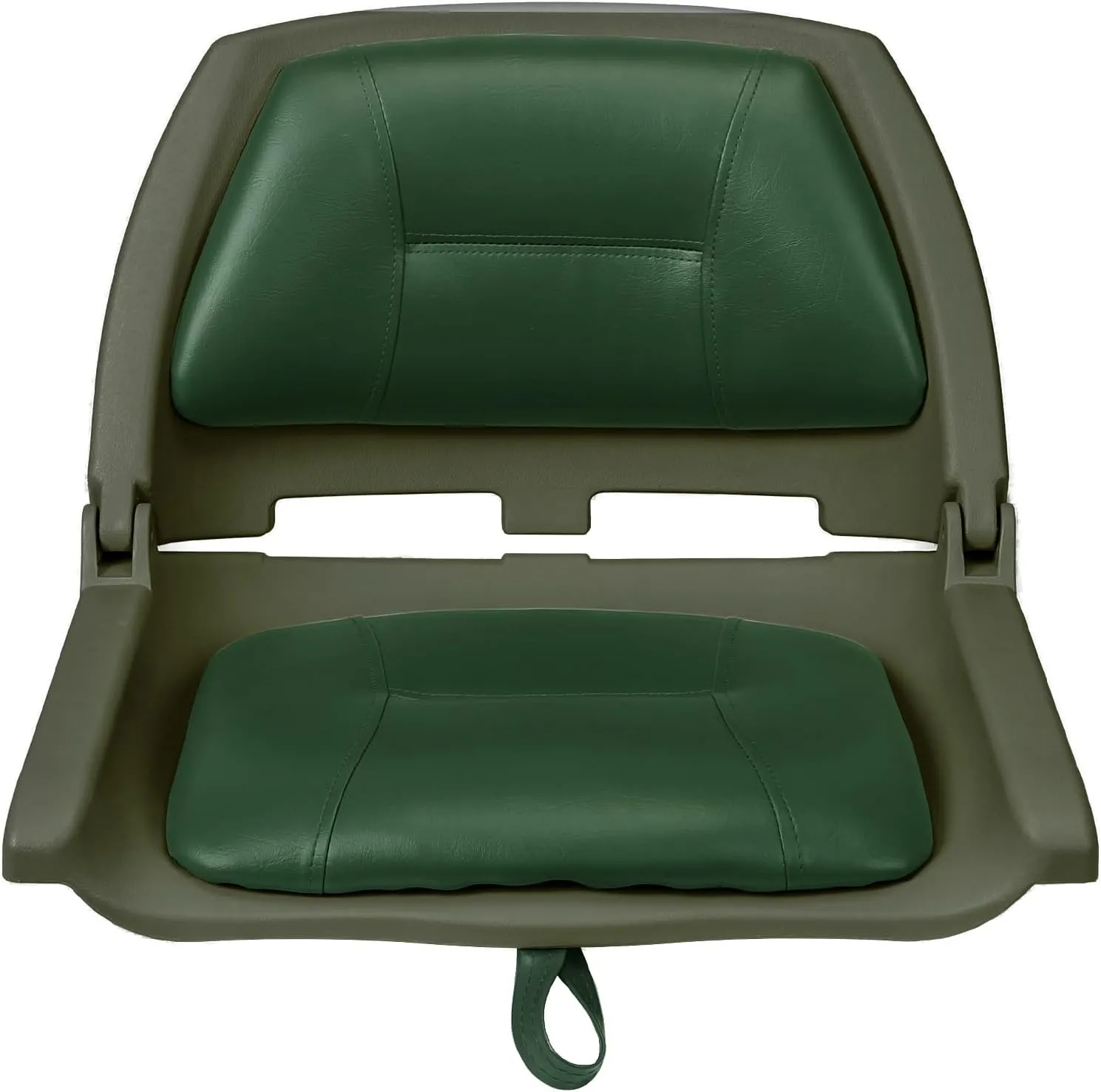 Folding Boat Seat Padded Folding Boat Chair with Backrest Marine BassJon Boat Seat (Greenshell Green)