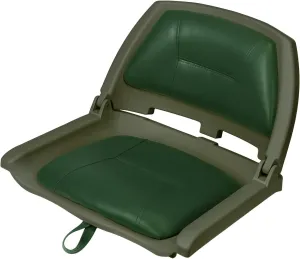 Folding Boat Seat Padded Folding Boat Chair with Backrest Marine BassJon Boat Seat (Greenshell Green)