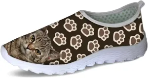 Forchrinse Black Dachshund Flower Unisex Walking Shoes Soft Slip on Sneakers for Women Men Lightweight Breathable