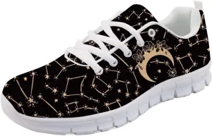 Forchrinse Cute Jean Cat with Green Eyes Women's Walking Running Shoes Slip on Easy Sneaker Sports Causal Athletic Shoes