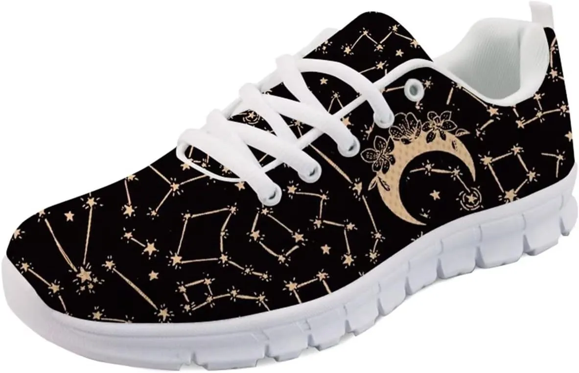 Forchrinse Cute Jean Cat with Green Eyes Women's Walking Running Shoes Slip on Easy Sneaker Sports Causal Athletic Shoes
