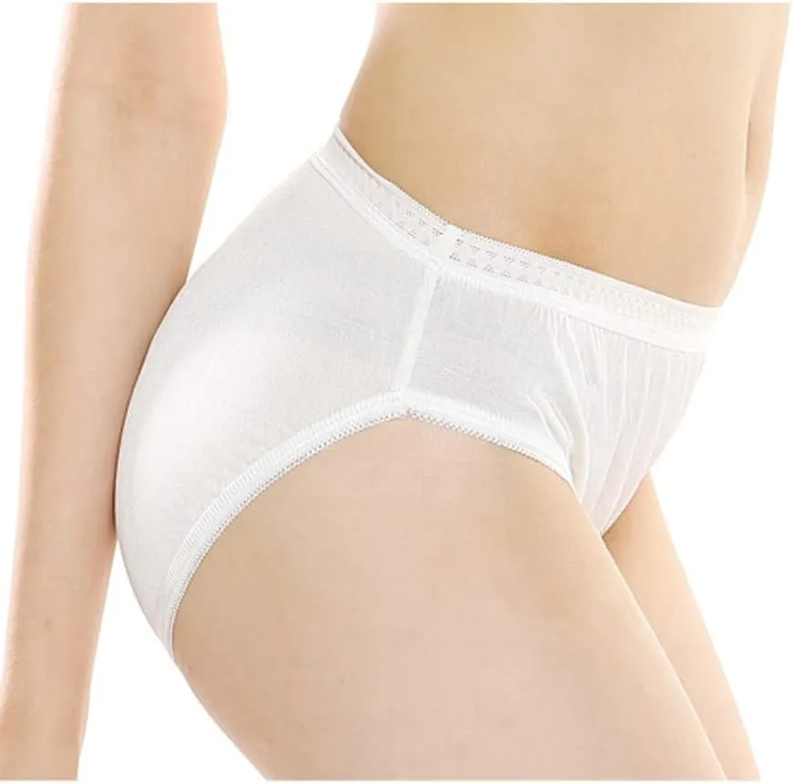 Forever Angel Women's 100% Silk Knitted Midrise Panties Briefs