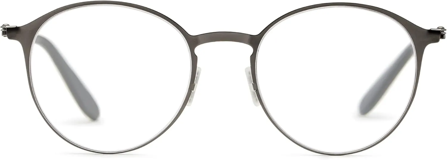Foster Grant Unisex Adult Hayden Superflat Glasses Reading Glasses, Gunmetal, 50mm US