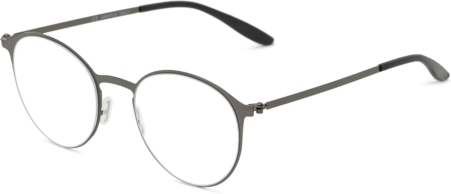 Foster Grant Unisex Adult Hayden Superflat Glasses Reading Glasses, Gunmetal, 50mm US