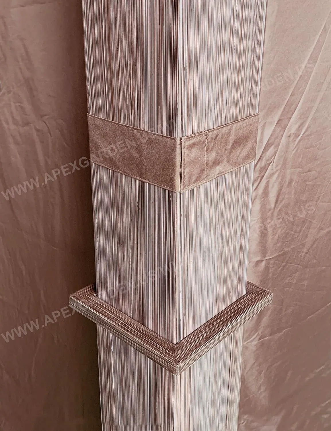 Four-Side Curtain Set for Allen   roth Model #GF-18S112B Wood Looking Hand Paint Metal Square Semi- Gazebo (4-Side Curtain Only, Brown)