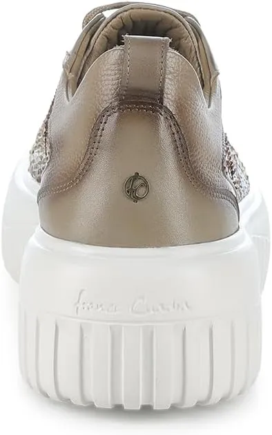 FRANCO CUADRA Womens Python Leather Platform Sneaker