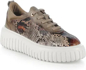 FRANCO CUADRA Womens Python Leather Platform Sneaker
