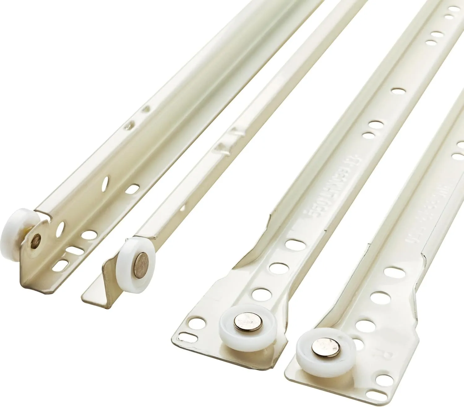Franklin Brass (10-Pack) Self-Closing 16' Drawer Slides Bottom Mount, 5-Pairs (10-Pieces) Cabinet, 50lb Capacity White Kitchen Hardware D68816K-W-B