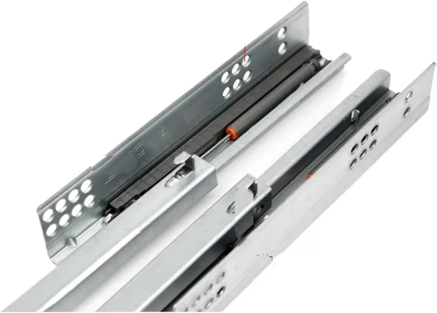 Full Extension Ball Bearing Drawer Glide 1Pair/ Lot Rebound Press to Release Push Open Under Mount Drawer Slide Rail Runner(10inches 250MM)