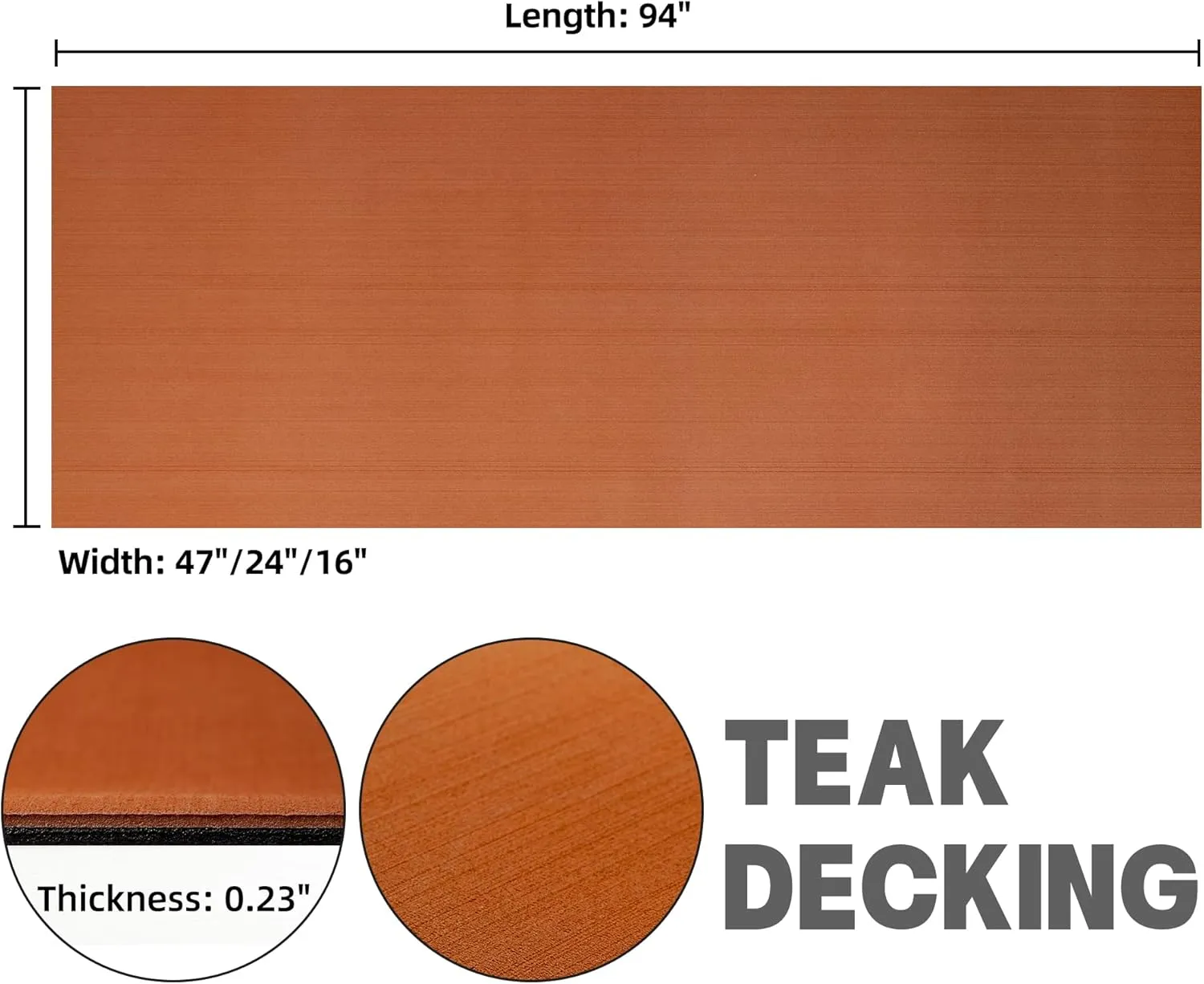 Fullfire Boat Flooring Eva Foam Decking Sheet, Camo Marine Boat Flooring for Pontoon Motorboat RV Yacht Kayak 94"x47"/23.5"/16"