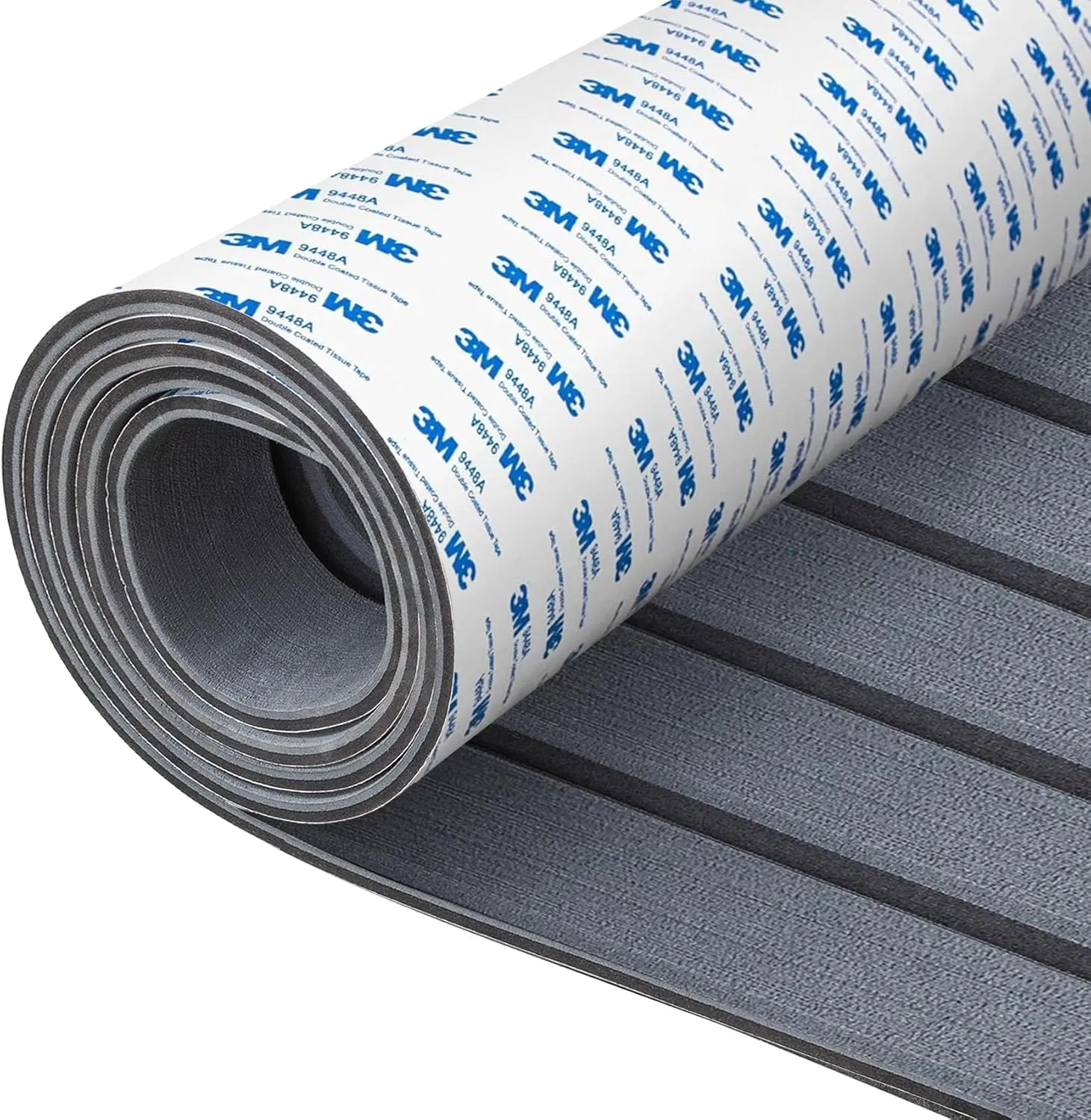 Fullfire Marine Flooring for Boat, Boat Flooring EVA Foam Decking Sheet Faux Teak Boat Floor with Self-Adhesive Backing Non-Slip Carpet for Jon Boats Yacht Kayak RV Floor 94"x47"/24"/16"