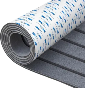 Fullfire Marine Flooring for Boat, Boat Flooring EVA Foam Decking Sheet Faux Teak Boat Floor with Self-Adhesive Backing Non-Slip Carpet for Jon Boats Yacht Kayak RV Floor 94"x47"/24"/16"