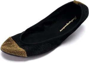 FUNKYMONKEY Foldable Ballet Flats for Women's, Comfortable Portable Travel Roll Up Walking Shoes