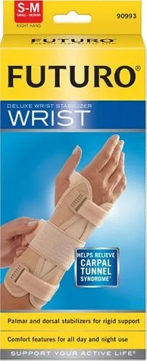 Futuro Deluxe Wrist Stabilizer, Small-Medium, Right Hand,(5.5 to 7.5-Inch)