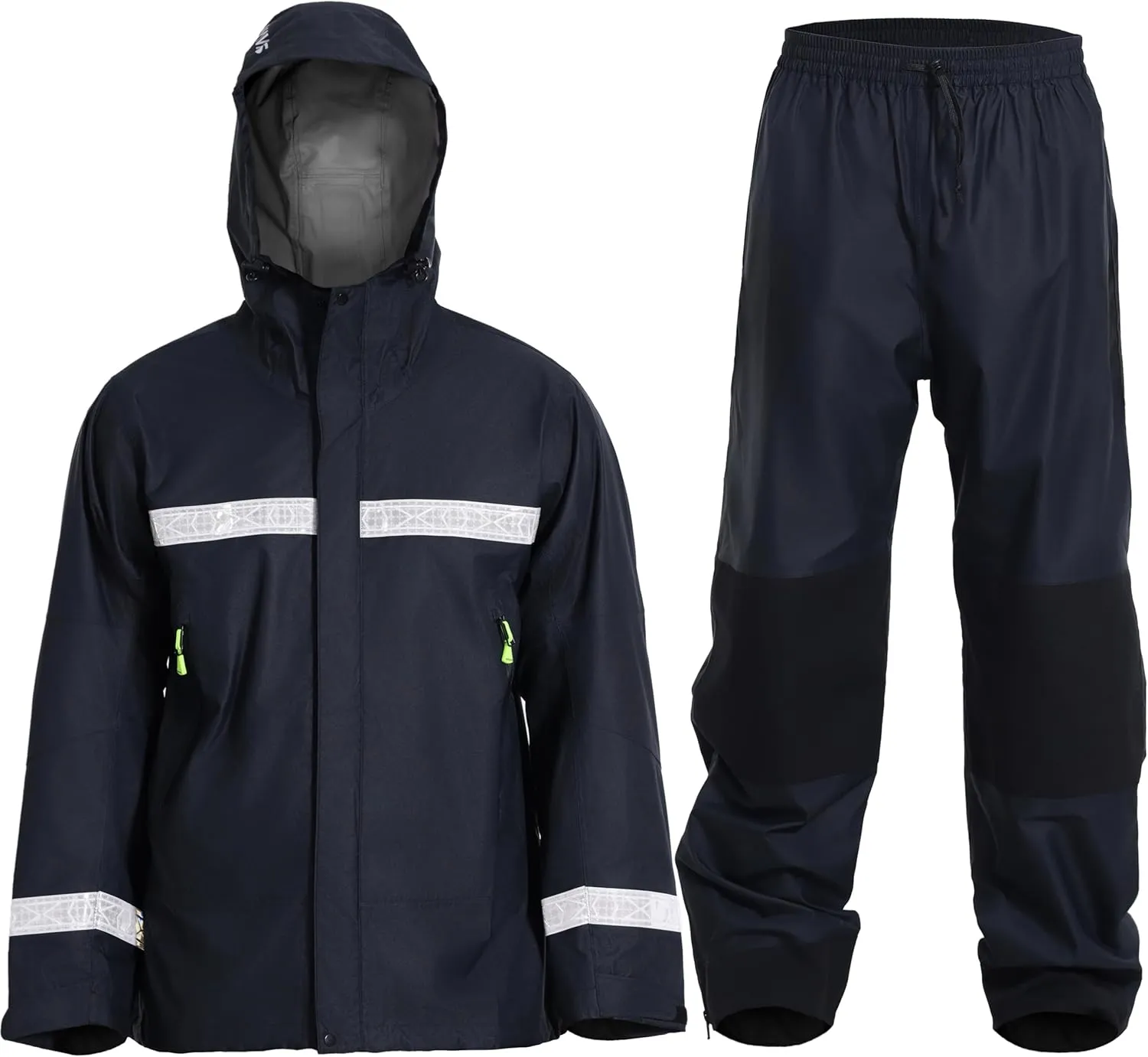 FWG Men's Pro Fishing Rain Suit: Waterproof, Reflective Jacket and Pants Set - Durable Outdoor Gear