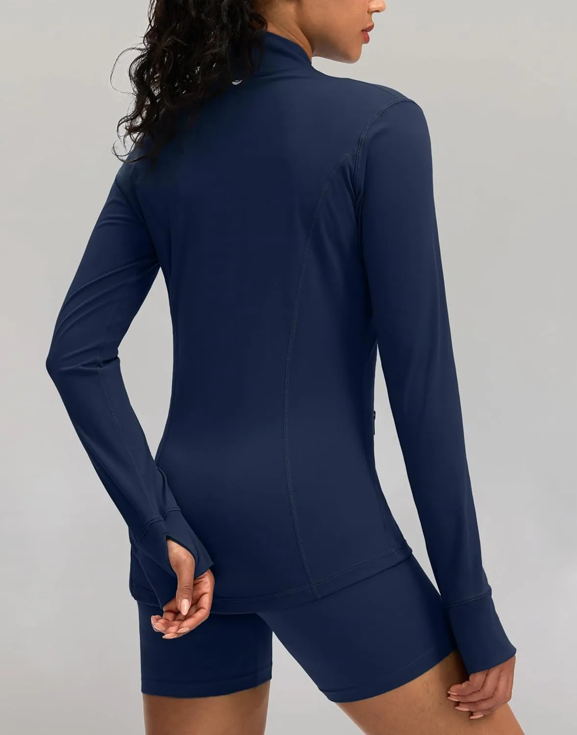G Gradual Women's Zip Up Workout Jackets with Pockets Slim Fit Cottony Soft Jacket for Running Athletic Yoga