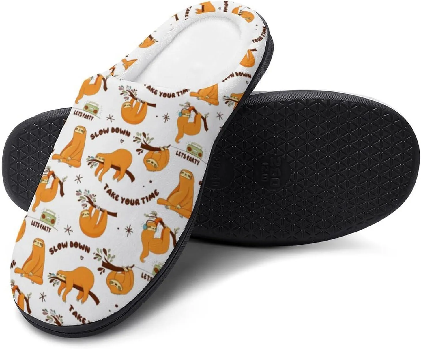 Game Print Halloween Slippers For Women Warm Memory Foam Cotton Clog House Slippers Slip-On Shoes Indoor Outdoor