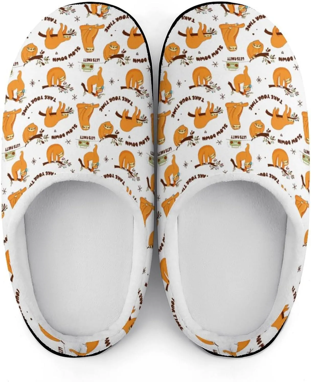 Game Print Halloween Slippers For Women Warm Memory Foam Cotton Clog House Slippers Slip-On Shoes Indoor Outdoor