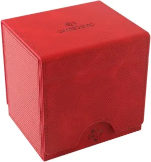 Gamegenic Sidekick Pro 100  XL Convertible - Premium Deck Box with Secure Card Storage, UV Protected Slide Card Case, Display Top Card, Extra Token Drawer, Magnetic Closure, Red Color, Made