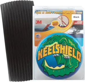 Gator Guards KeelShield Keel Guard - Helps Prevent Damage, Scars and Scratches - DIY Installation - Compatible with Fiberglass and Most Aluminum Boats - Made in The USA - 4’ to 12’ Lengths - Black