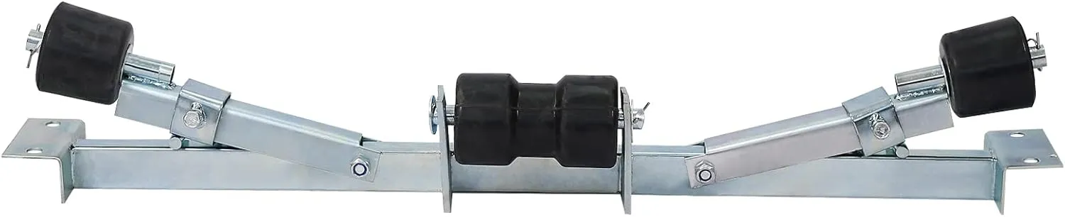 Gecheer Boat Trailer, Bottom Support Bracket with Keel Rollers, Large Load Capacity 1102lb Steel Adjustable Bottom Support Bracket, for Boats