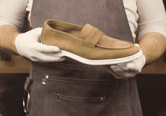 Gentlemen Flex Sport Sole Slip On - Sand Suede Calf Leather