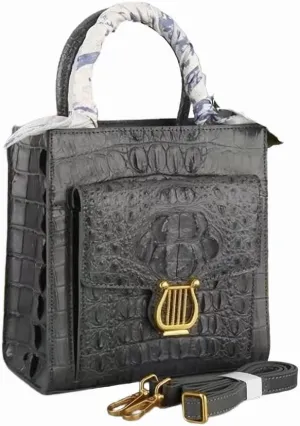 Genuine Alligator Skin Women Small Totes Bag Cross Shoulder Bag Authentic Real Crocodile Leather Lady Mini Purse Handbag