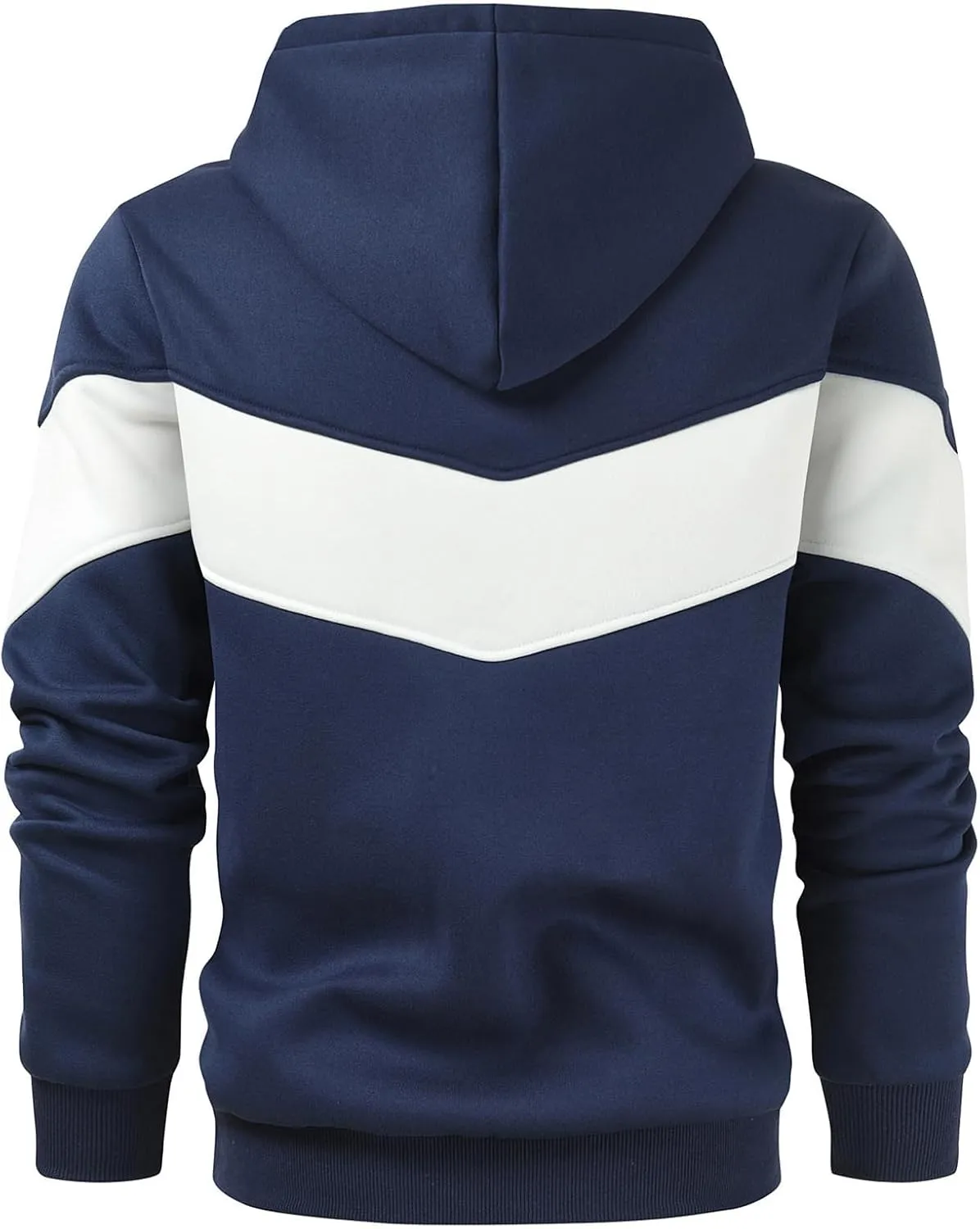 Gesean Men's Novelty Color Block Pullover Fleece Hoodie Long Sleeve Casual Sweatshirt with Pocket