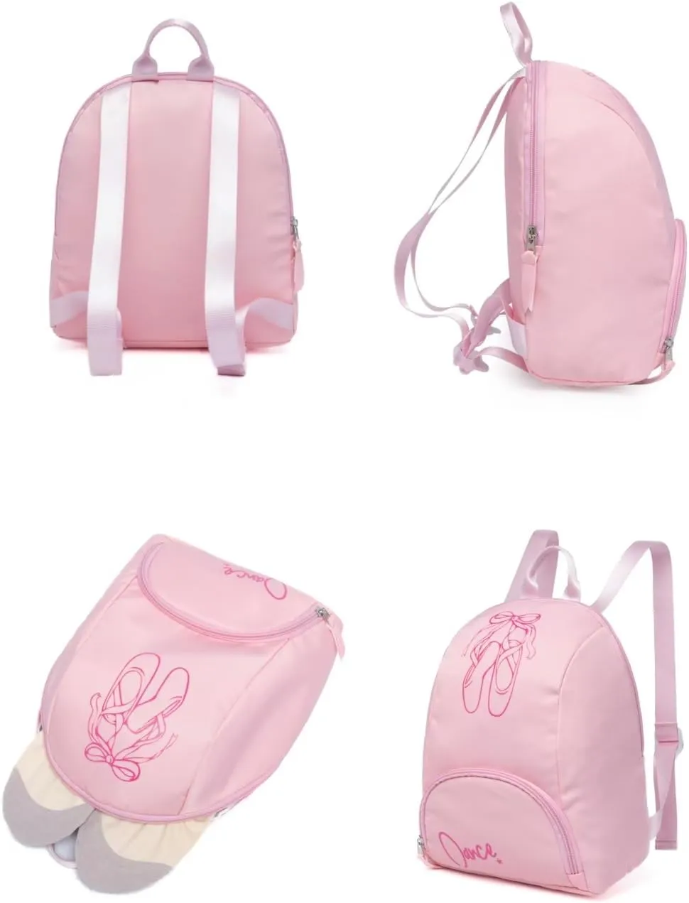 Girls Dance Bag, Ballet tutu Backpack Age 3-8 (Pink Salt)