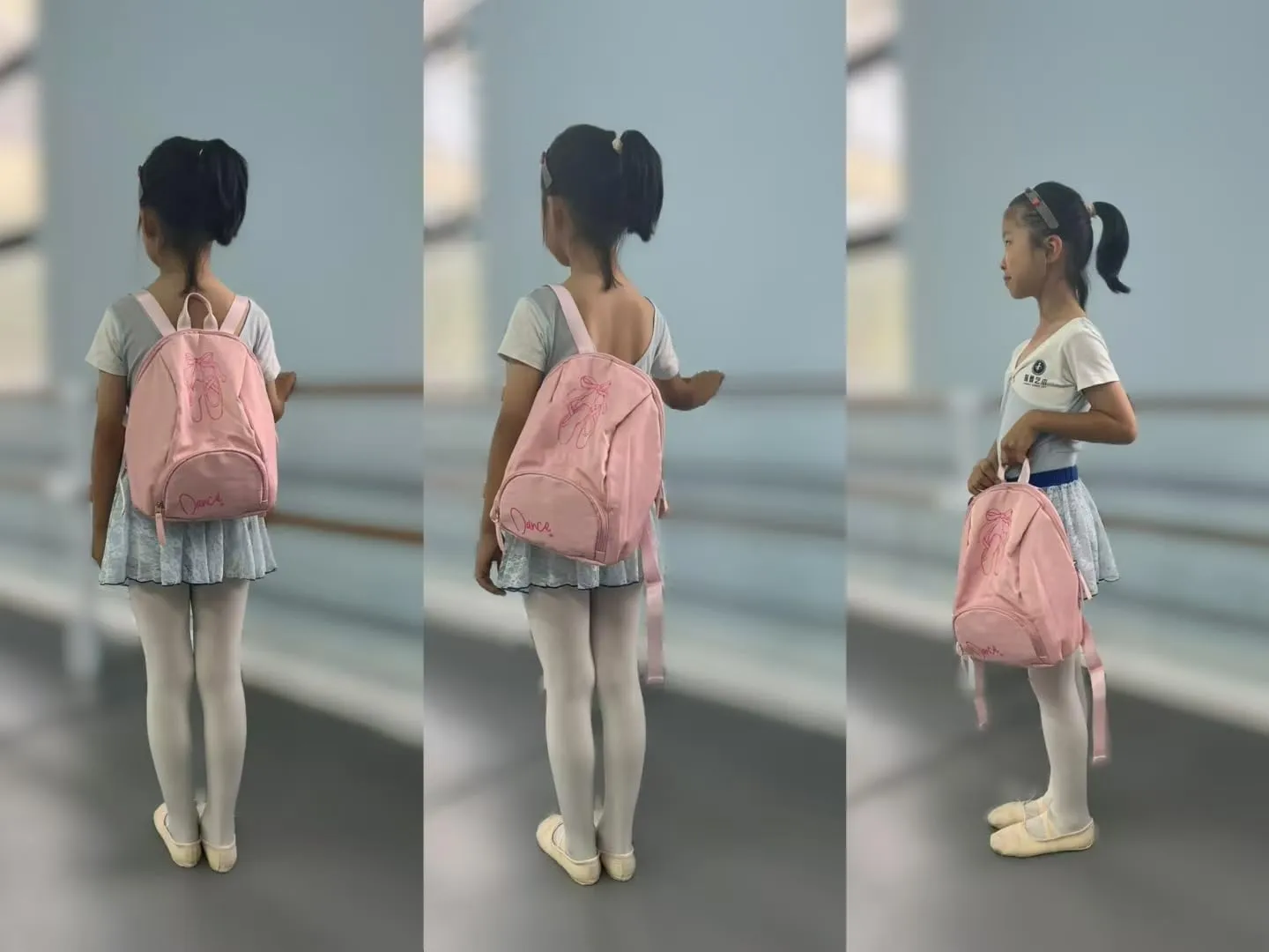 Girls Dance Bag, Ballet tutu Backpack Age 3-8 (Pink Salt)