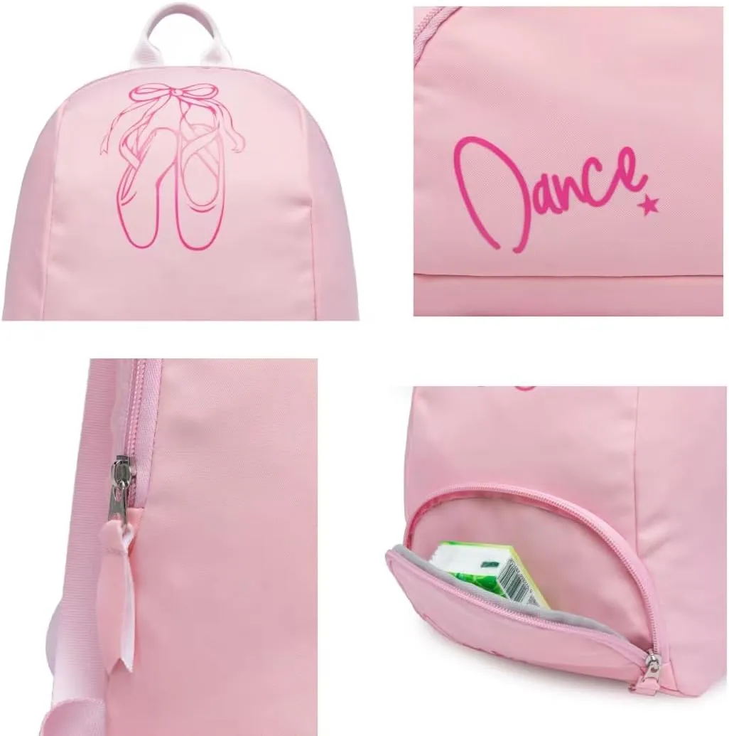 Girls Dance Bag, Ballet tutu Backpack Age 3-8 (Pink Salt)