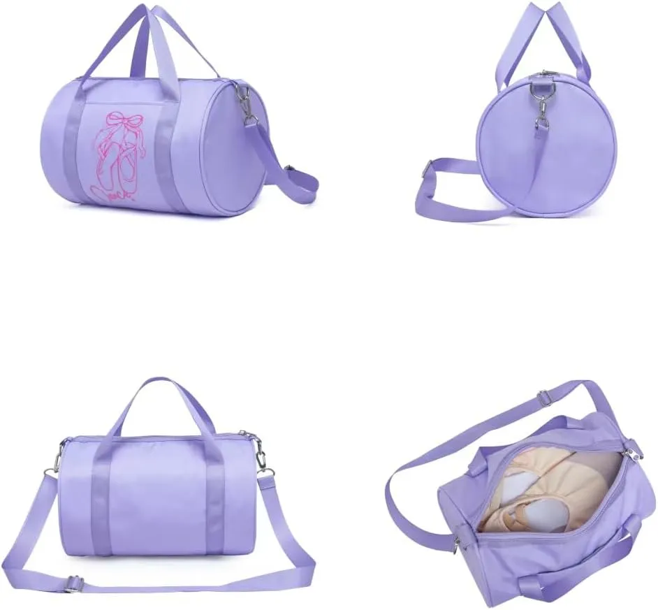 Girls Dance Bag, Mini Ballet Tutu Bag, Age 2-8 (Lavender)