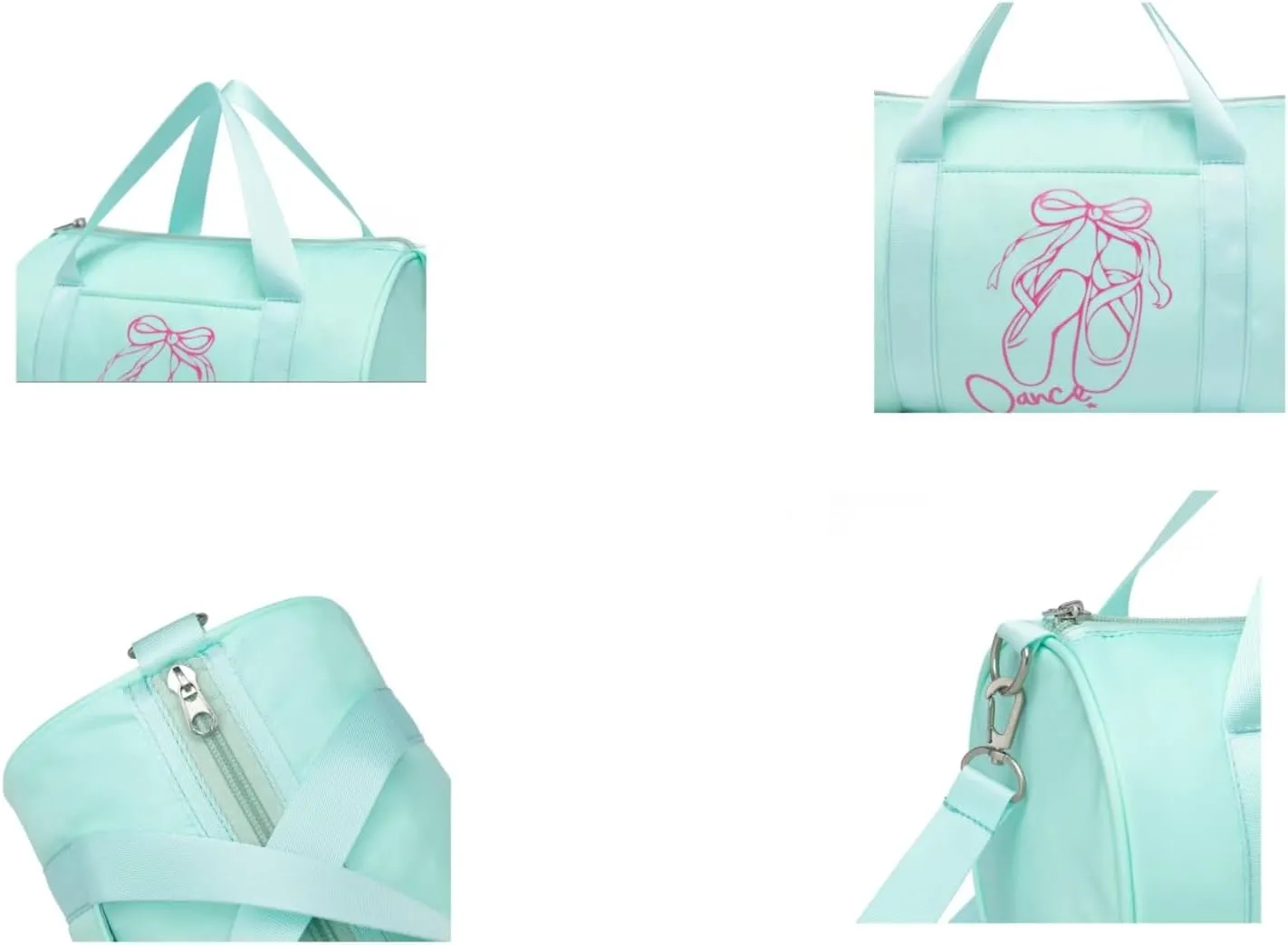 Girls Dance Tutu Bag,Kids Ballet Duffle Bag, age 2-8 (Patina Green)