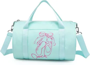 Girls Dance Tutu Bag,Kids Ballet Duffle Bag, age 2-8 (Patina Green)