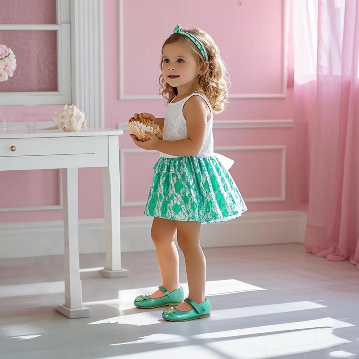 Girls Dress Shoes Ballet Mary Jane Flat Toddler Kid Bow Party Shoes