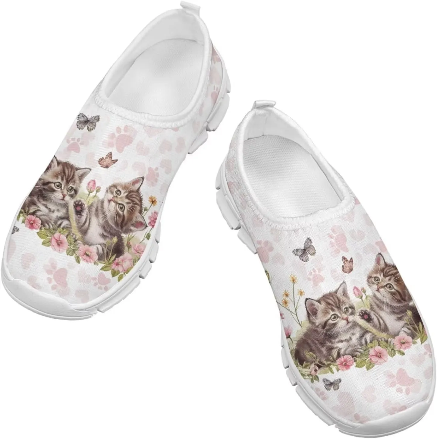 Girls Kids Slip On Sneakers Big Kids Casual Gym Tennis Shoes Soft Sole