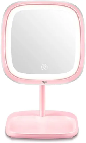 Girls Makeup Mirror Desktop with Light Vibrating Intelligent Fill Light Charging Mirror Net Red Dressing