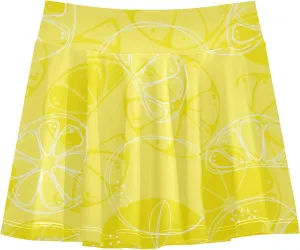 Girls Skorts Active Athletic Skirts with Inner Built-in Shorts for Golf Tennis 3-12T Bright Light Yellow Lemon