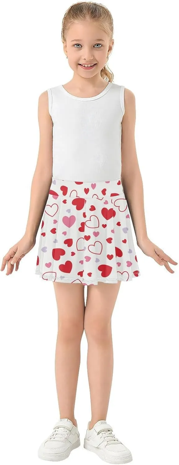 Girls Skorts Active Athletic Skirts with Inner Built-in Shorts for Golf Tennis 3-12T Bright Light Yellow Lemon