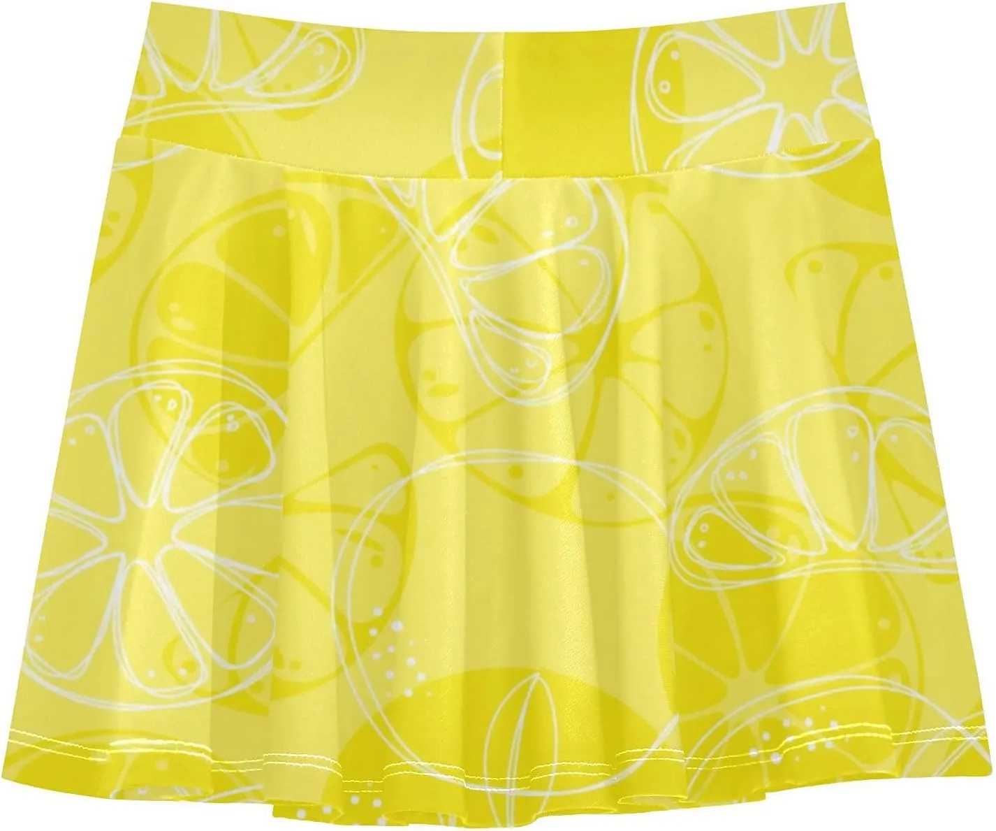 Girls Skorts Active Athletic Skirts with Inner Built-in Shorts for Golf Tennis 3-12T Bright Light Yellow Lemon