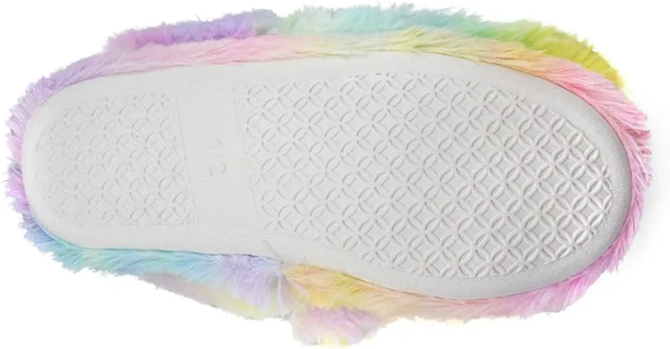 Girls/Kids Cute Unicorn Slippers with Warm Plush Fleece Indoor Outdoor Slip-on Booties