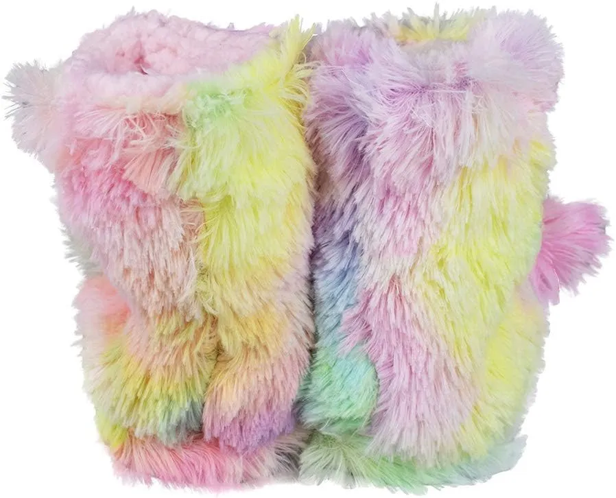 Girls/Kids Cute Unicorn Slippers with Warm Plush Fleece Indoor Outdoor Slip-on Booties