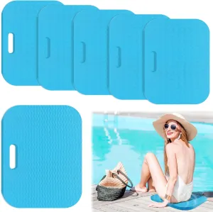 GJL 6 Pack Pool Seats for Edge of Pool, Thickened Soft Foam Poolside Seating Mat Seat Cushion with Handle, Portable Poolside Cushions Pad Chairs for Side of Pool