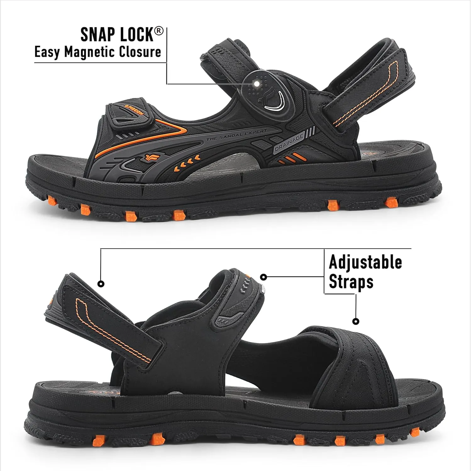 Gold Pigeon Shoes WATER RELEASE Unisex Sandals Easy SNAP LOCK Closure